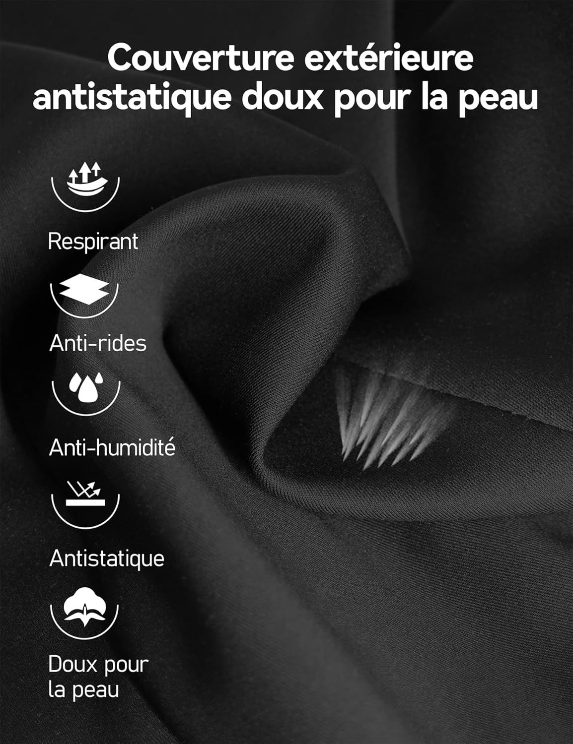 Travel Ease - Coussin lombaire ergonomique - mousse mémoire - double sangles, revêtement antistatique - 33x32x12cm